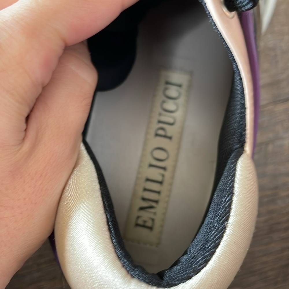 Emilio Pucci leather Black and Purple Women's Sneakers - Picture 8 of 10